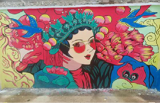 古丈墙体彩绘-网红墙