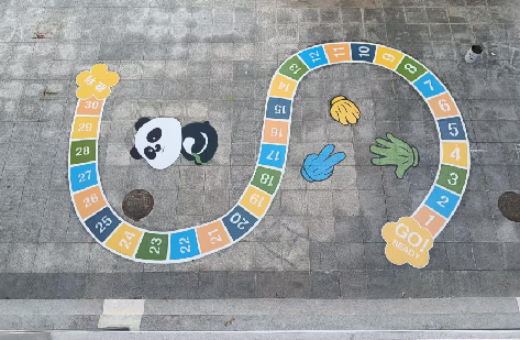 古丈地面游戏彩绘