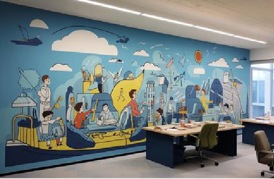 古丈办公室墙绘的特点。