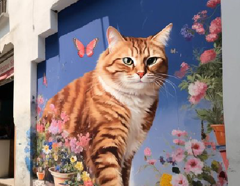 古丈自己绘制有个性的手绘墙