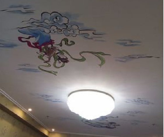 古丈如何快速绘制天花板上的手绘墙？