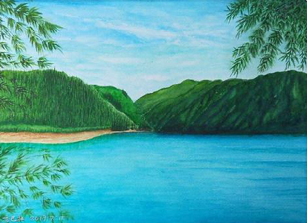 古丈在墙绘中，如何绘画绿水青山？